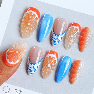 New Cute 3D Fruit Handmade Glossy Press-on Nails