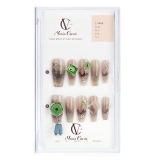 Landscape Jade Press On Nails