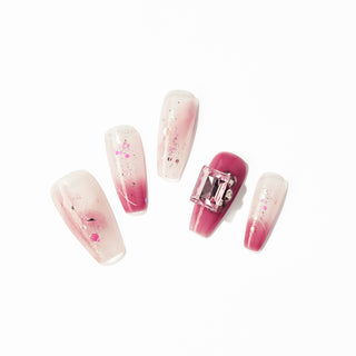 Blooming Pink Press On Nails