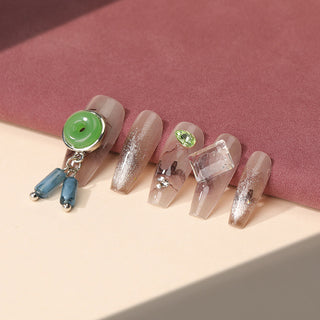 Landscape Jade Press On Nails