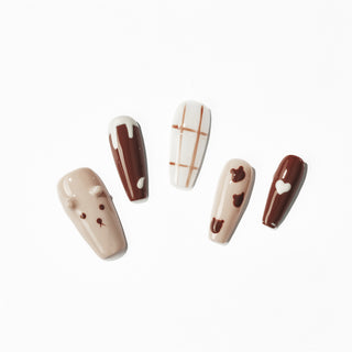 Caramel Bear Press on nails