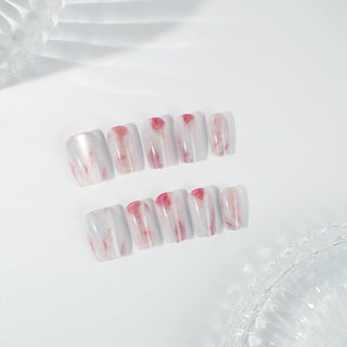 Pink Marble Press-on Nails