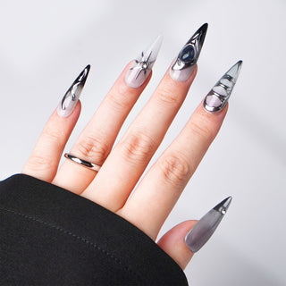 Sun Geometric Press-on Nails