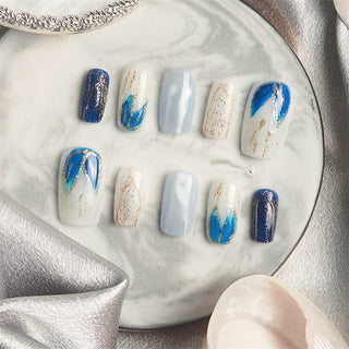 Blue Fish Press On Nails